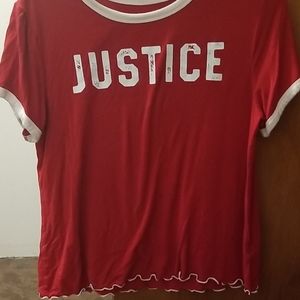 Justice red tee